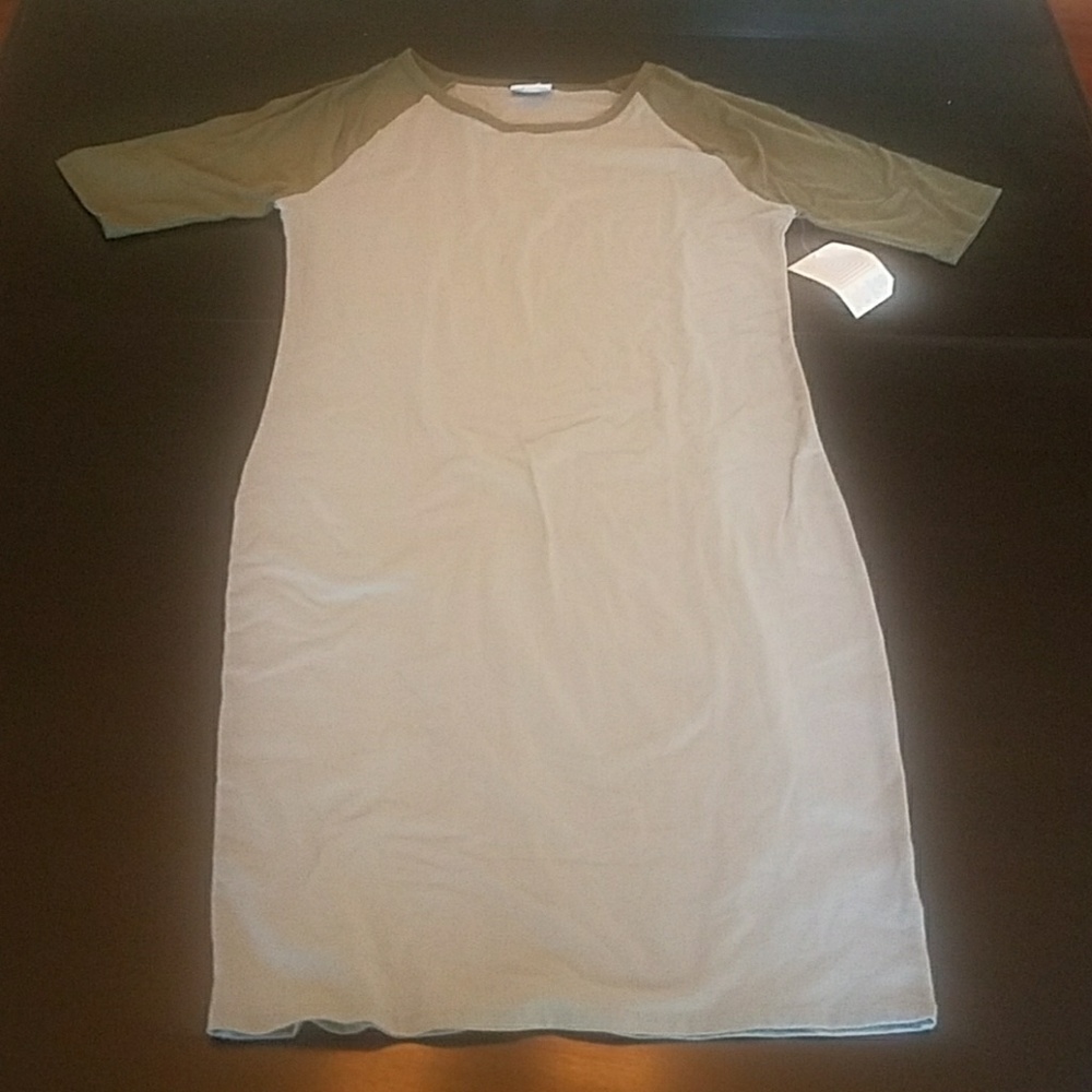 tshirt dress by LuLaRoe Julia style  Gray Olive Green XL NEW